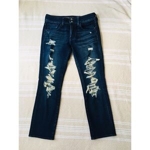 AE Distressed Artist Crop Jeans
